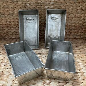 Vintage Bake King hammered aluminum mini loaf pans (4)